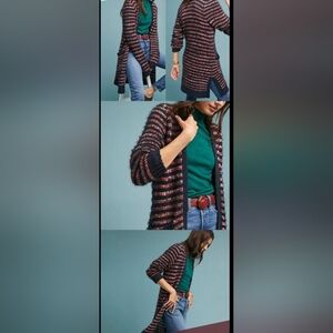 Striped Navy and Pink Women's Sweater